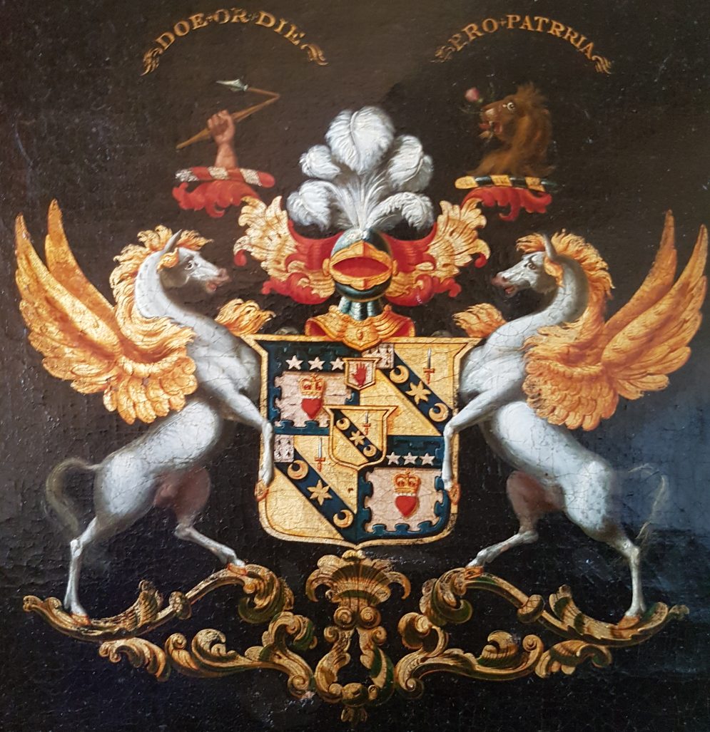 European paintings - Noble crest of Sir John James Scott Douglas