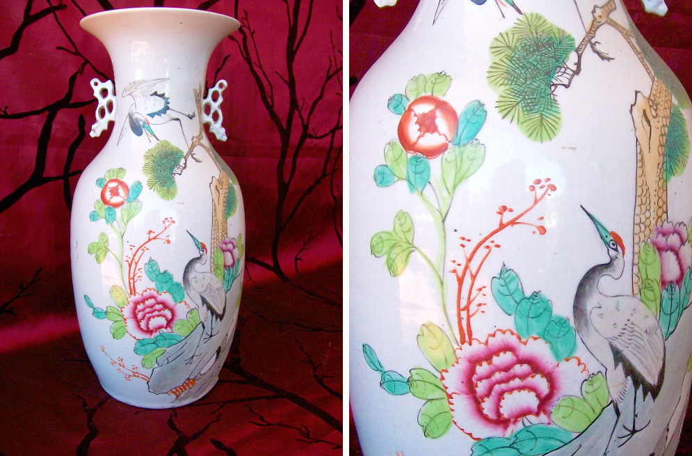 Republic-period-1911-1948-chinese-porcelain-vase-with-cranes