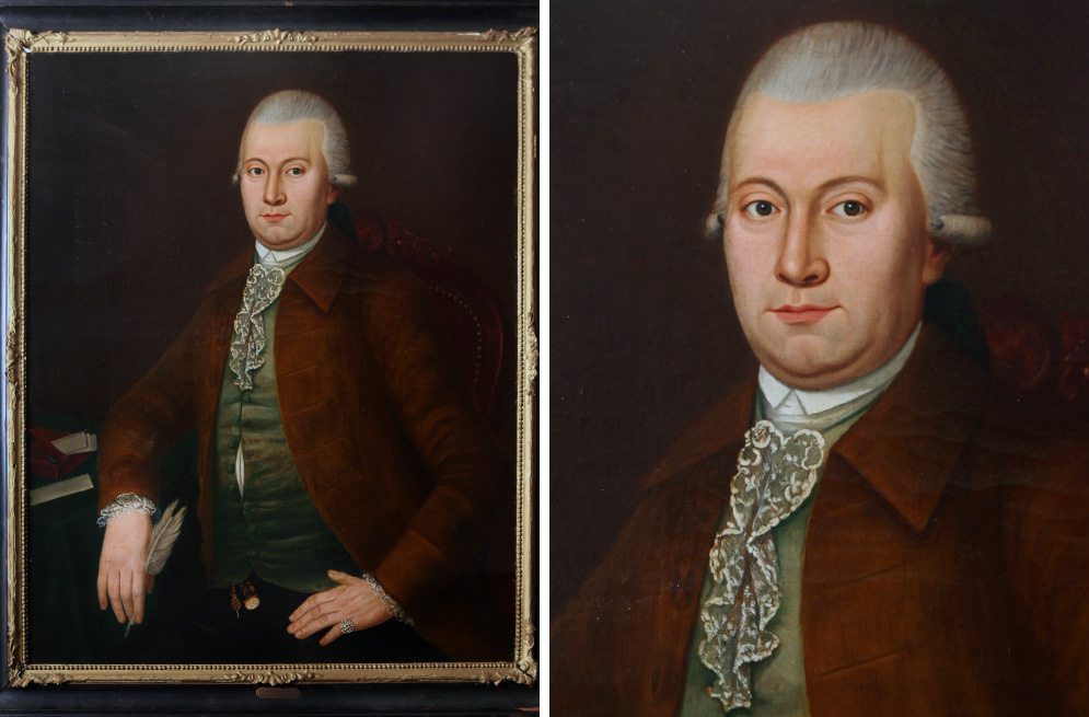 Circa 1785 Dutch school oil on canvas portrait Lambertus Sijthoff