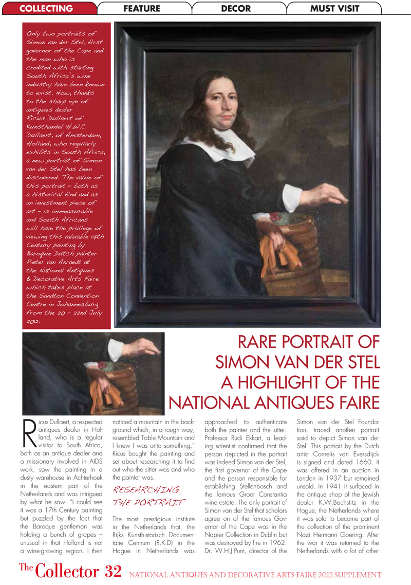 The-Collector Van der Stel portrait found - Raar maar waar